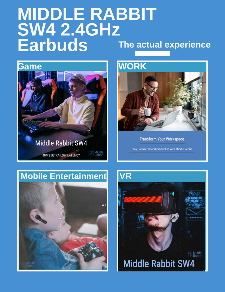 The actual experience of the Middle Rabbit SW4 Wireless Gaming Earbuds in various scenarios