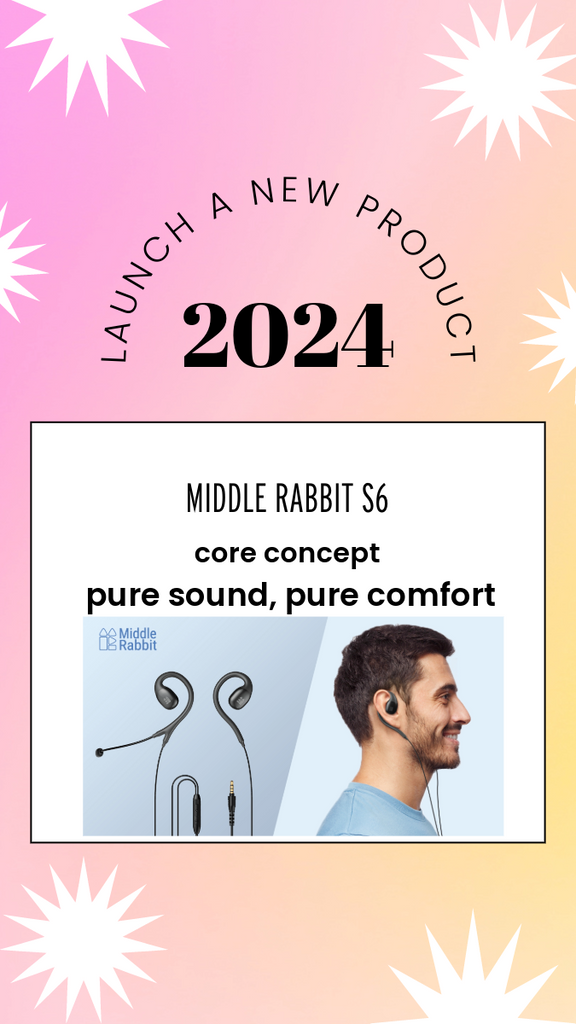 🎧 Embrace the New Year and embark on a pure music journey with Middle Rabbit S6 Wired Open Earbuds ✨