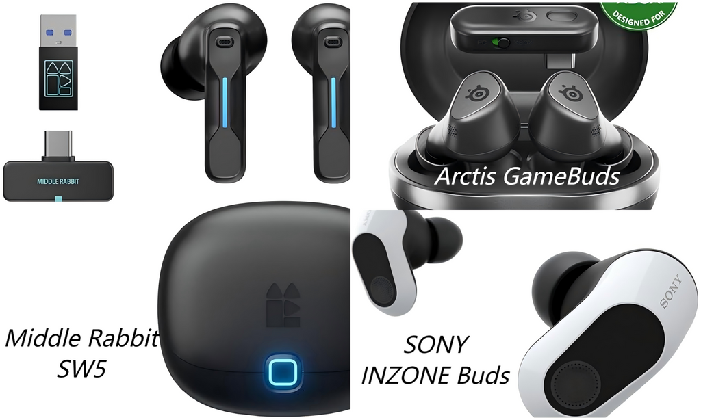 Low Lantency Earbuds Comparison: Middle Rabbit SW5 vs. Sony INZONE Buds ...