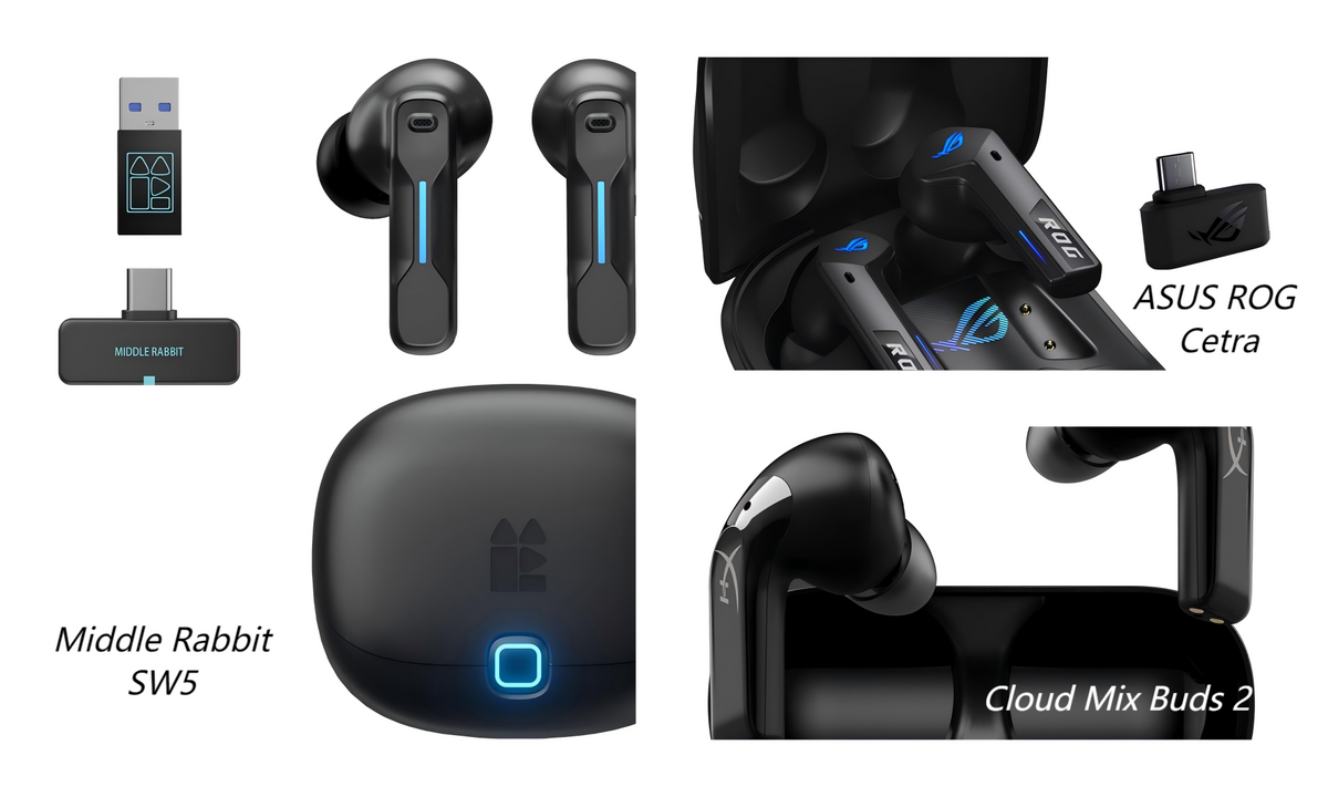 Round 4 Gaming Earbuds Comparison: Middle Rabbit SW5 vs. ASUS ROG Cetra ...