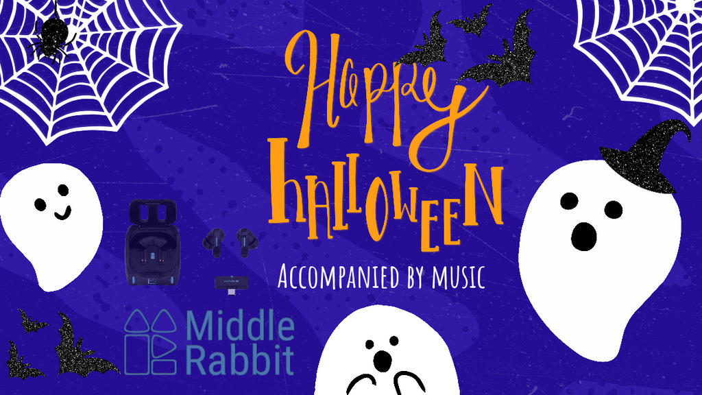 Immerse in Spooky Serenity: Discover the Magic of Halloween with Middle Rabbit SW4 Headphones!