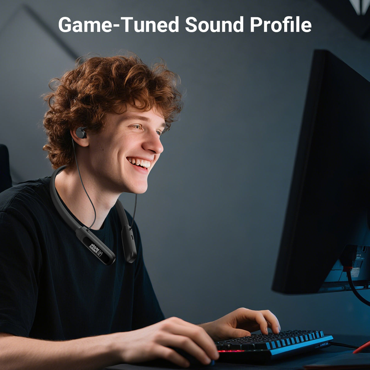 Rampage 2 Neckband Gaming Earbuds with Dongle | Middle Rabbit