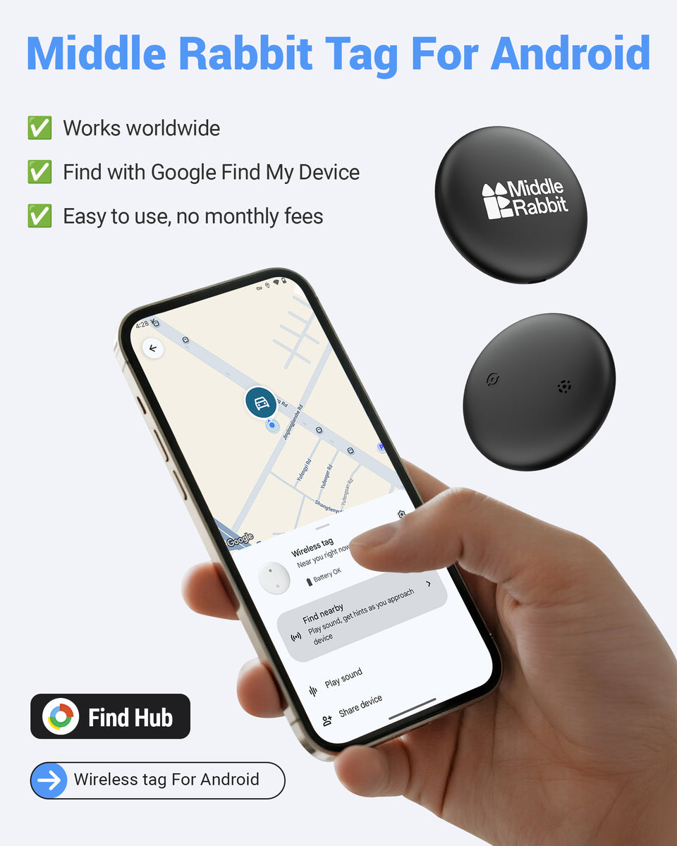 Android Cat Tracker Tag with Collar | Middle Rabbit