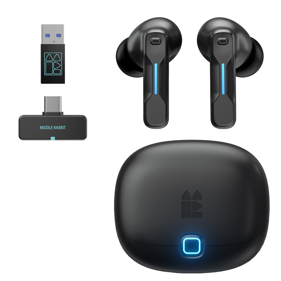Middle Rabbit SW5 Wireless Gaming Earbuds with USB Dongle