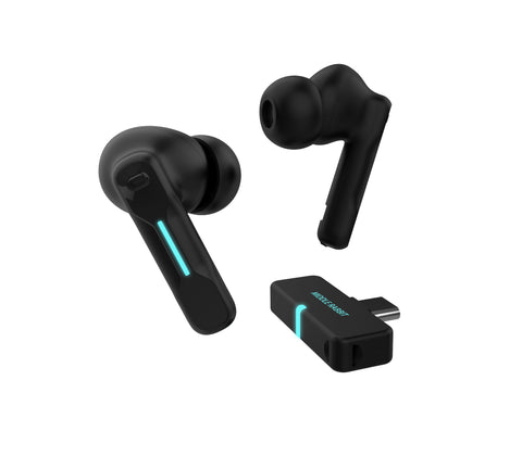 Middle Rabbit SW4 Wireless Gaming Earbuds for PC PS4 PS5 Switch Mobile - 2.4G Dongle & Bluetooth - 40ms Low Latency - Headphones with Built-in Microphone - 4 Mics PC Earbuds - PS4 PS5 Headset