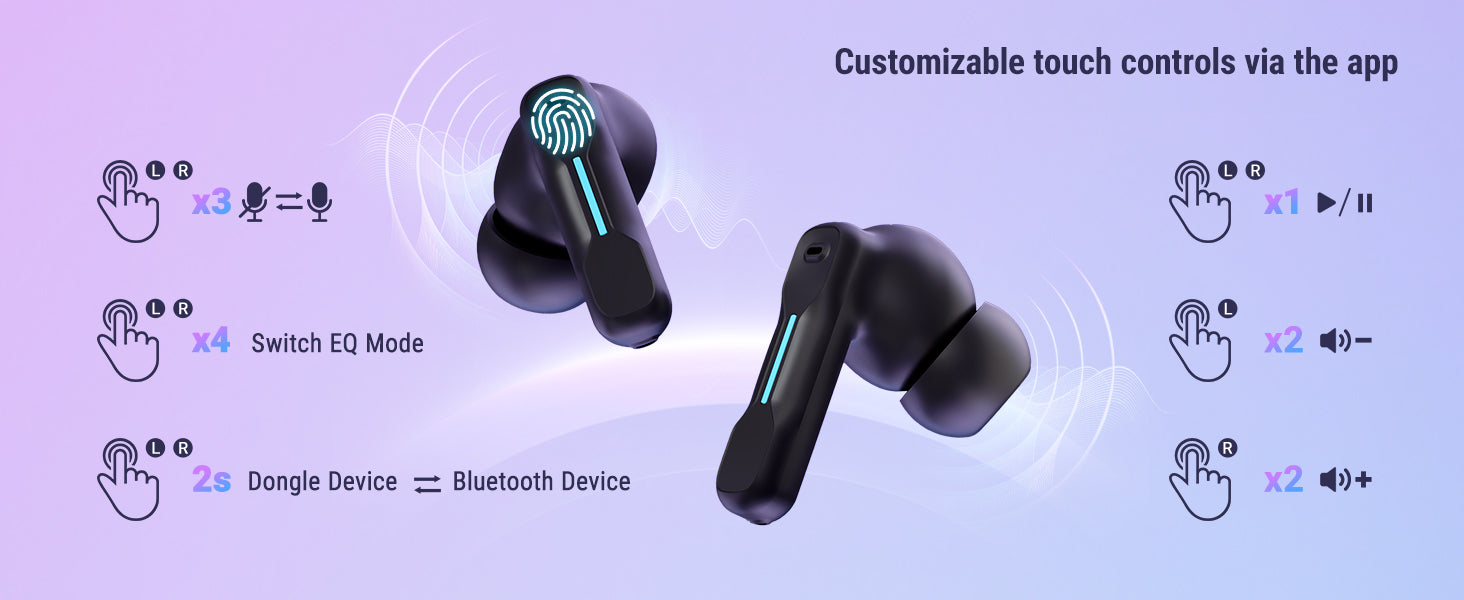 SW4 Pro touch controls, customizable in the Middle Rabbit app